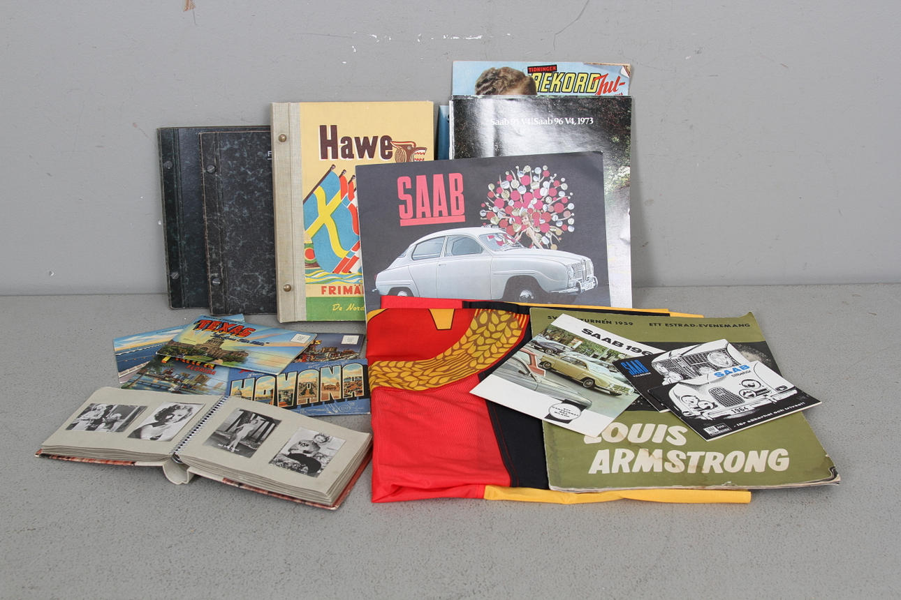 DIVERSE, bl.a. Saab tidskrifter och priskuranter.