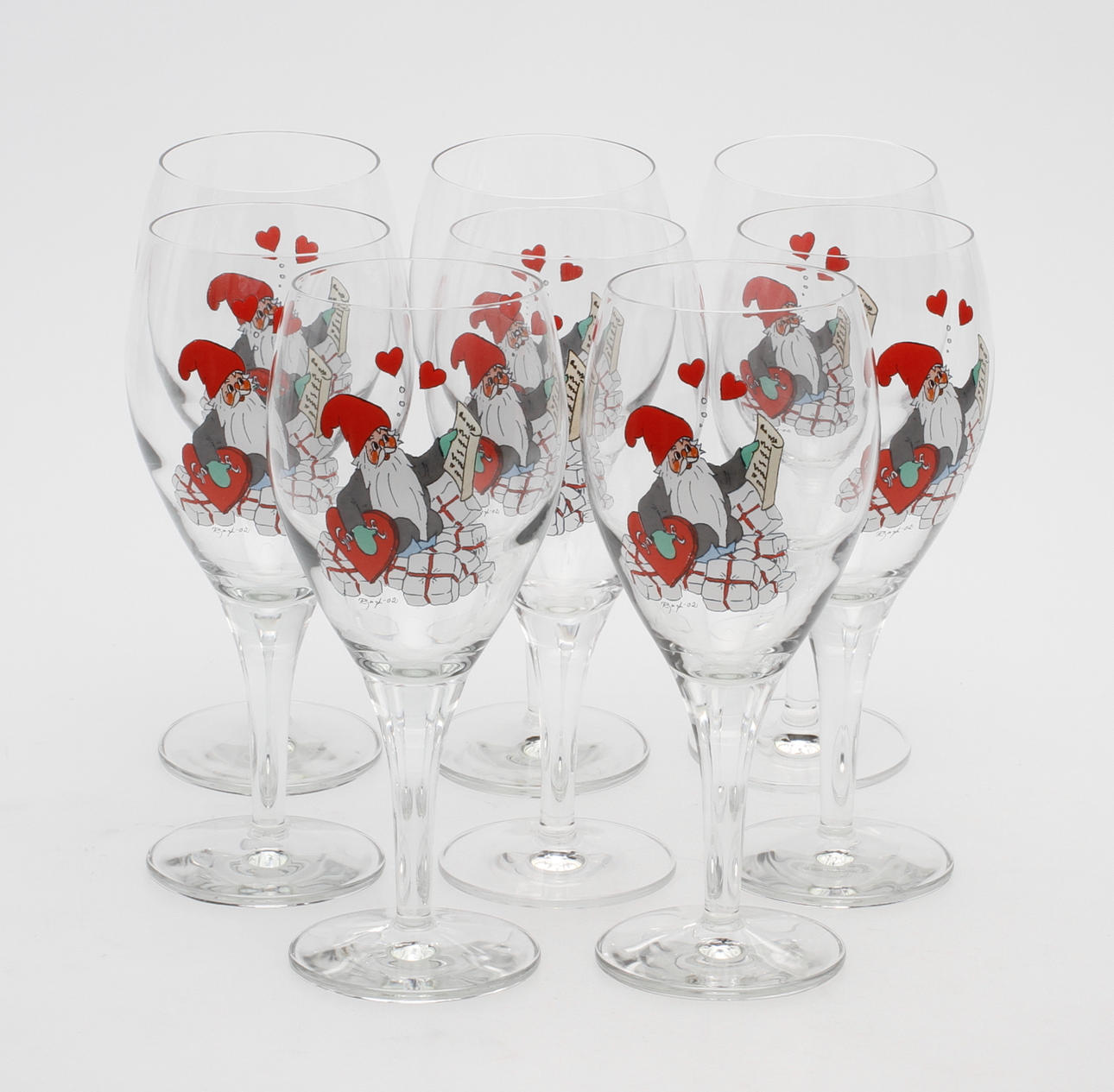 VINGLAS, 8 st, Rolf Berg, Torshälla.