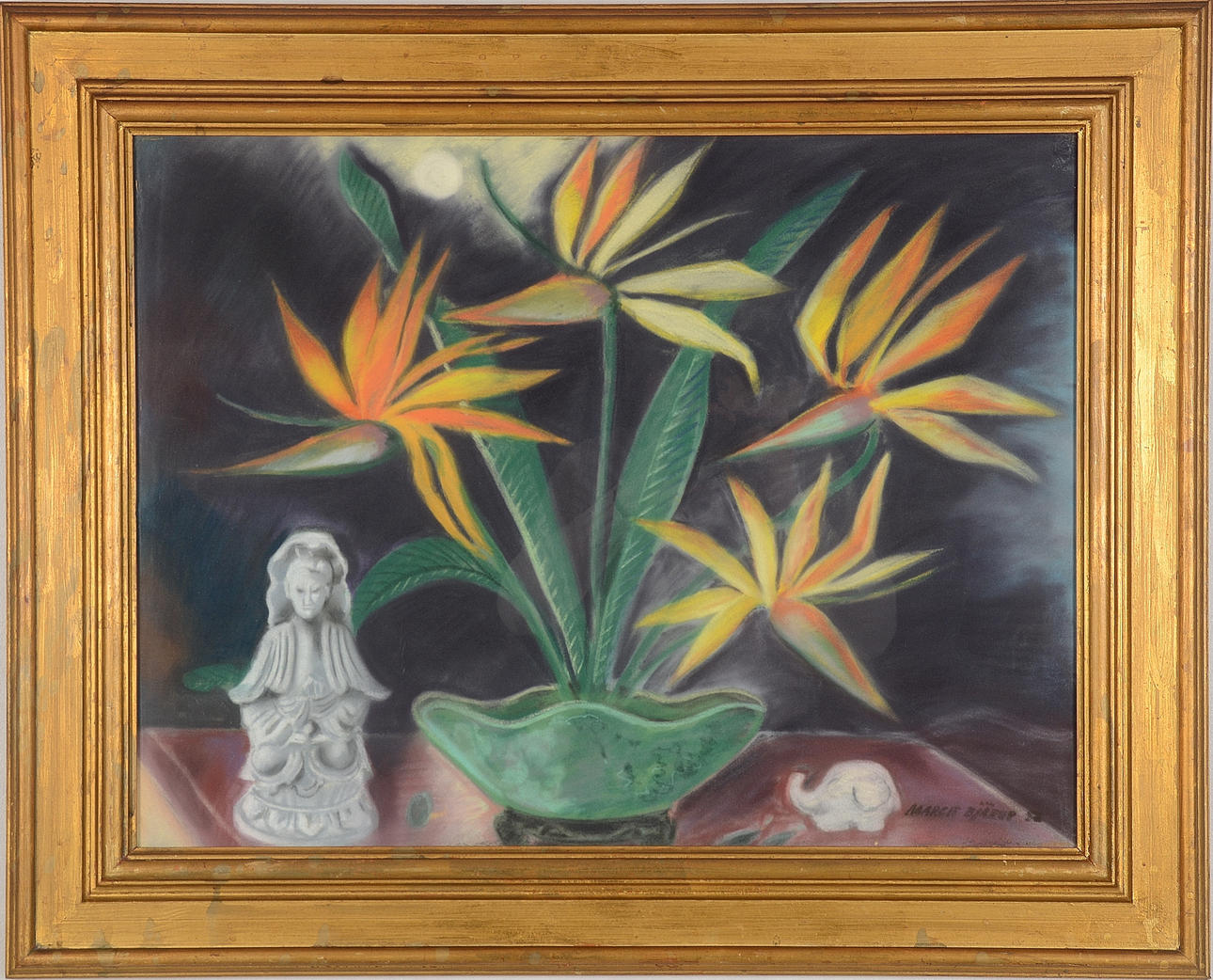 MARGIT BLIXT BJÄRUP. Pastell.