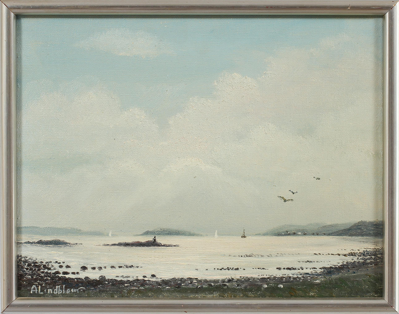 ARNOLD LINDBLOM. Olja på duk, signerad.