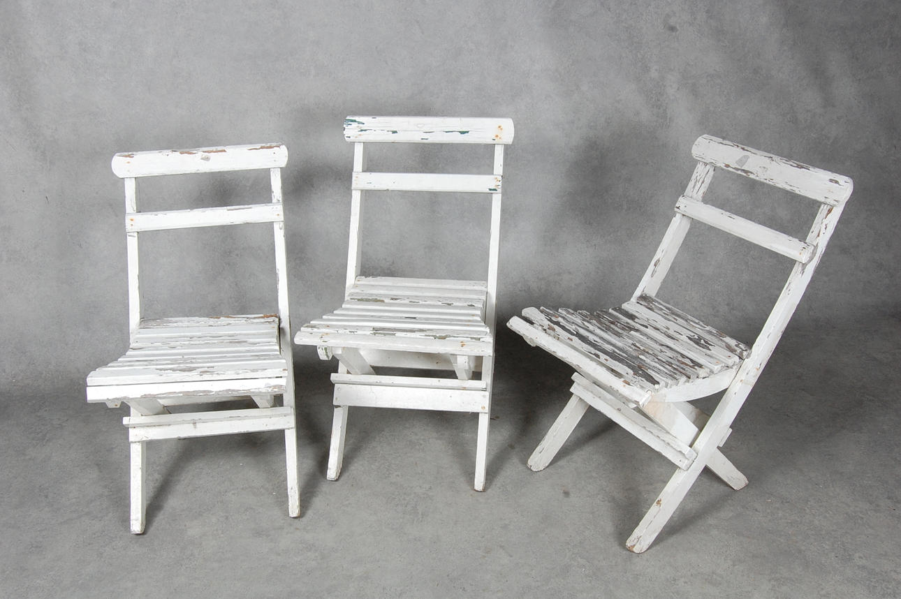 TRÄDGÅRDSSTOLAR, 3 st, 1900-talets första hälft.