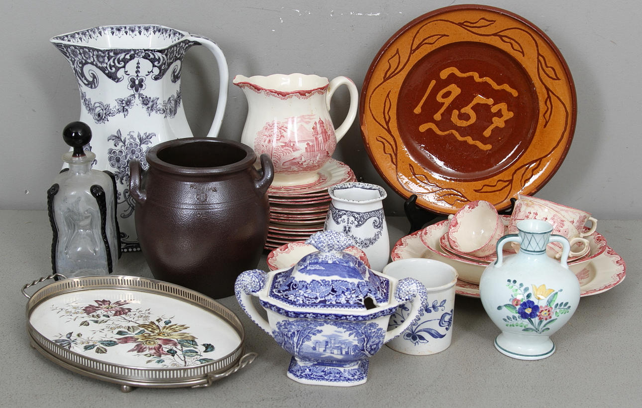 KERAMIK och GLAS, Rörstrand, Masons, Vimmerby, Höganäs.