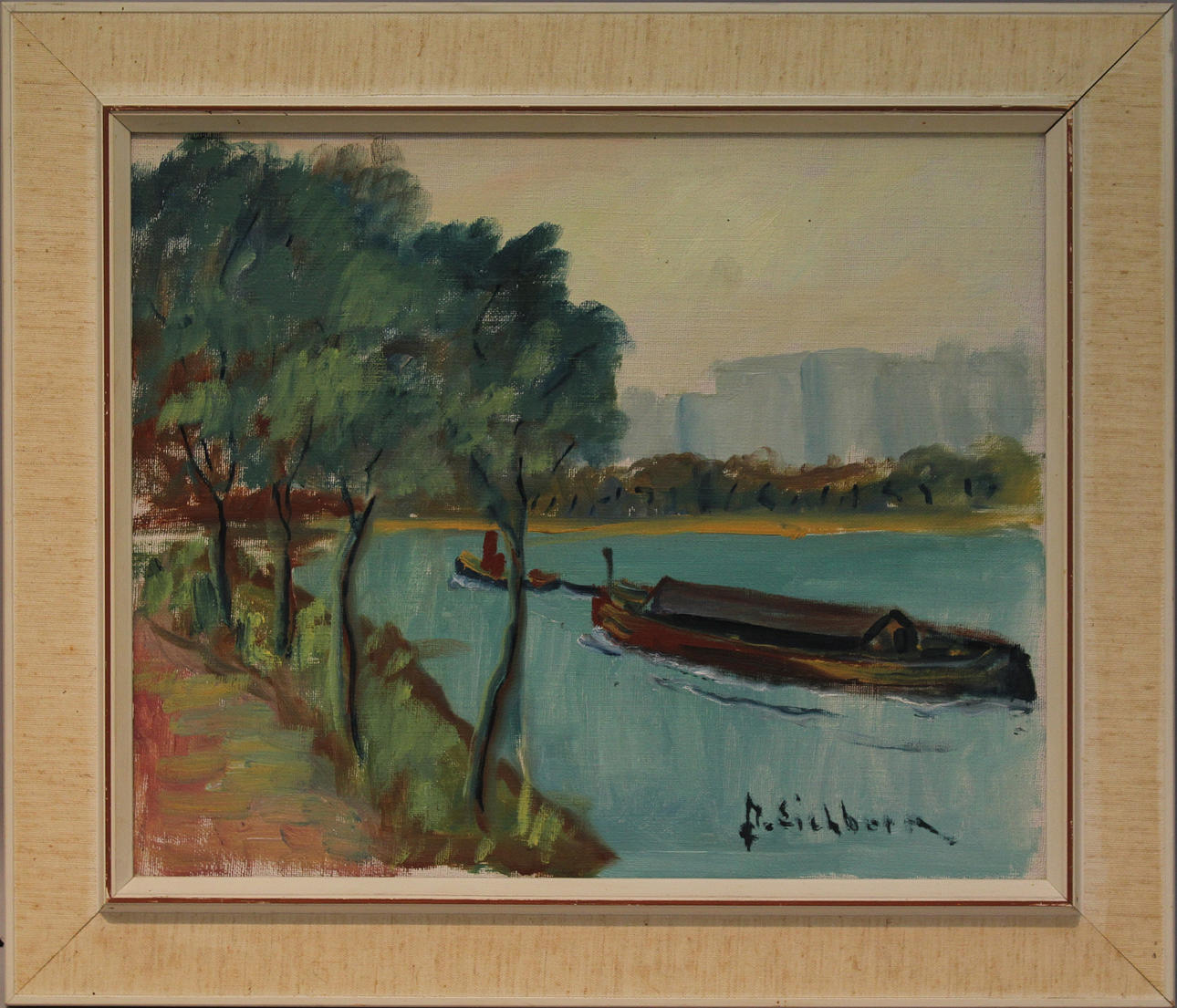 JACK EICHBORN. Motiv från Paris. Olja på duk. Signerad J Eichborn.