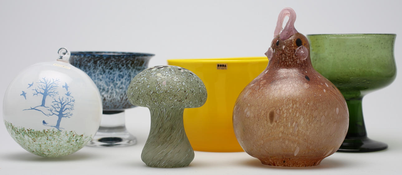 PARTI KONSTGLAS (6). Bl a Erik Höglund etc.