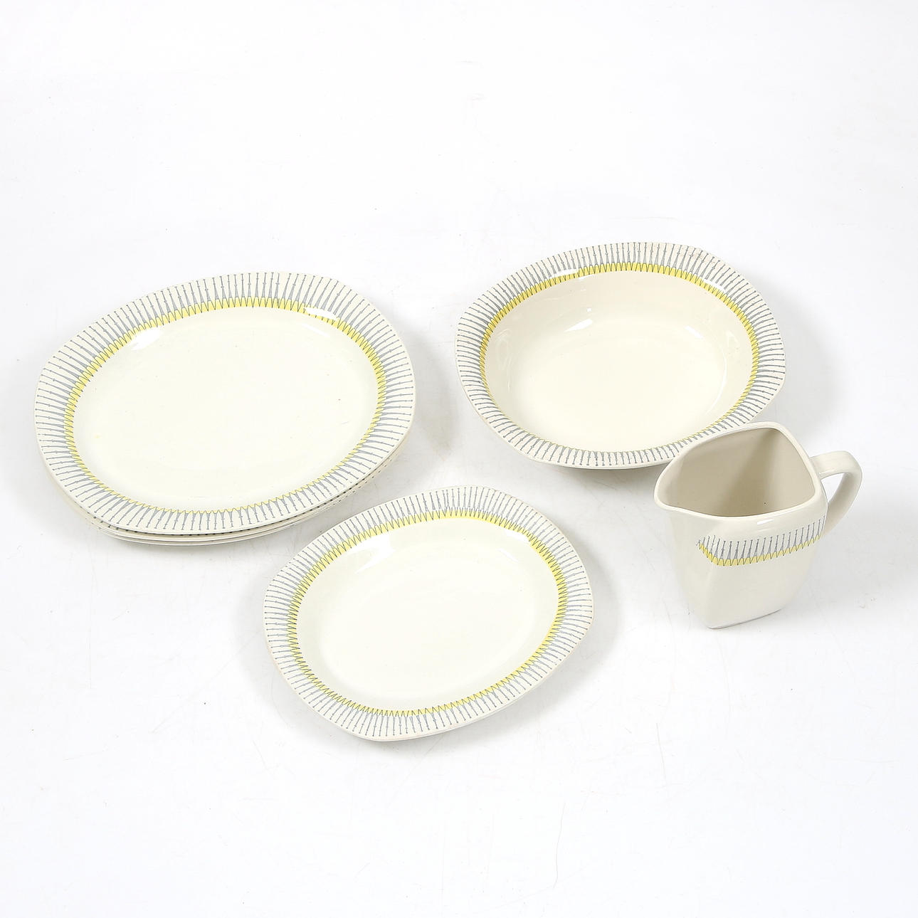 TABLEWARE PARTS, 6 parts, porcelain, 