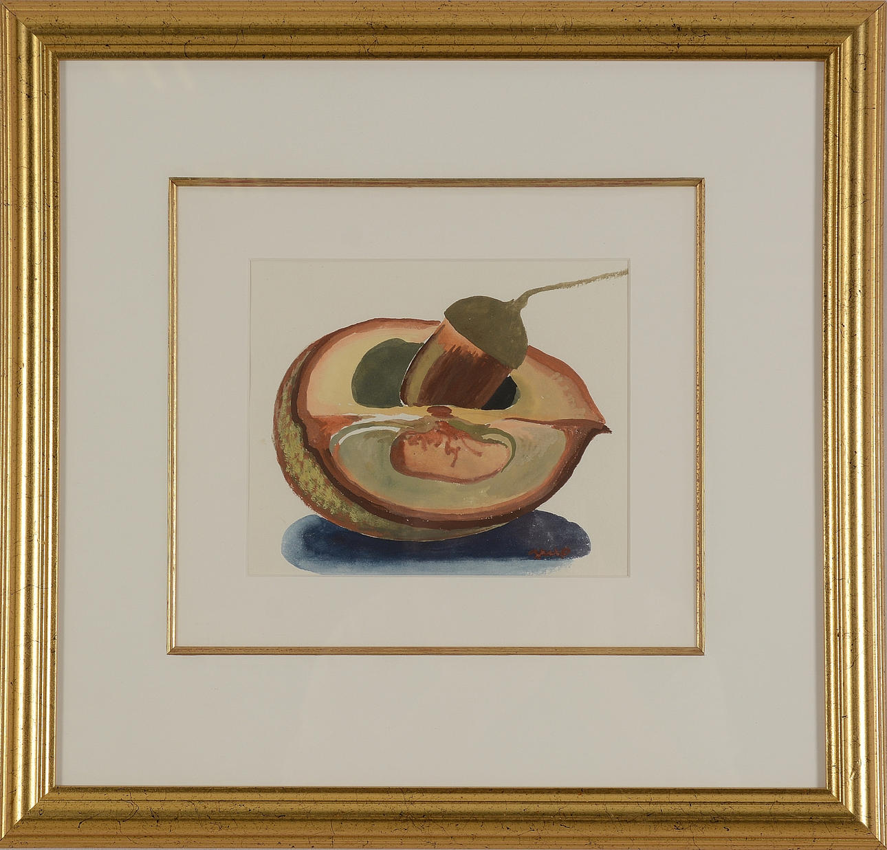 AXEL OLSON. Akvarell.