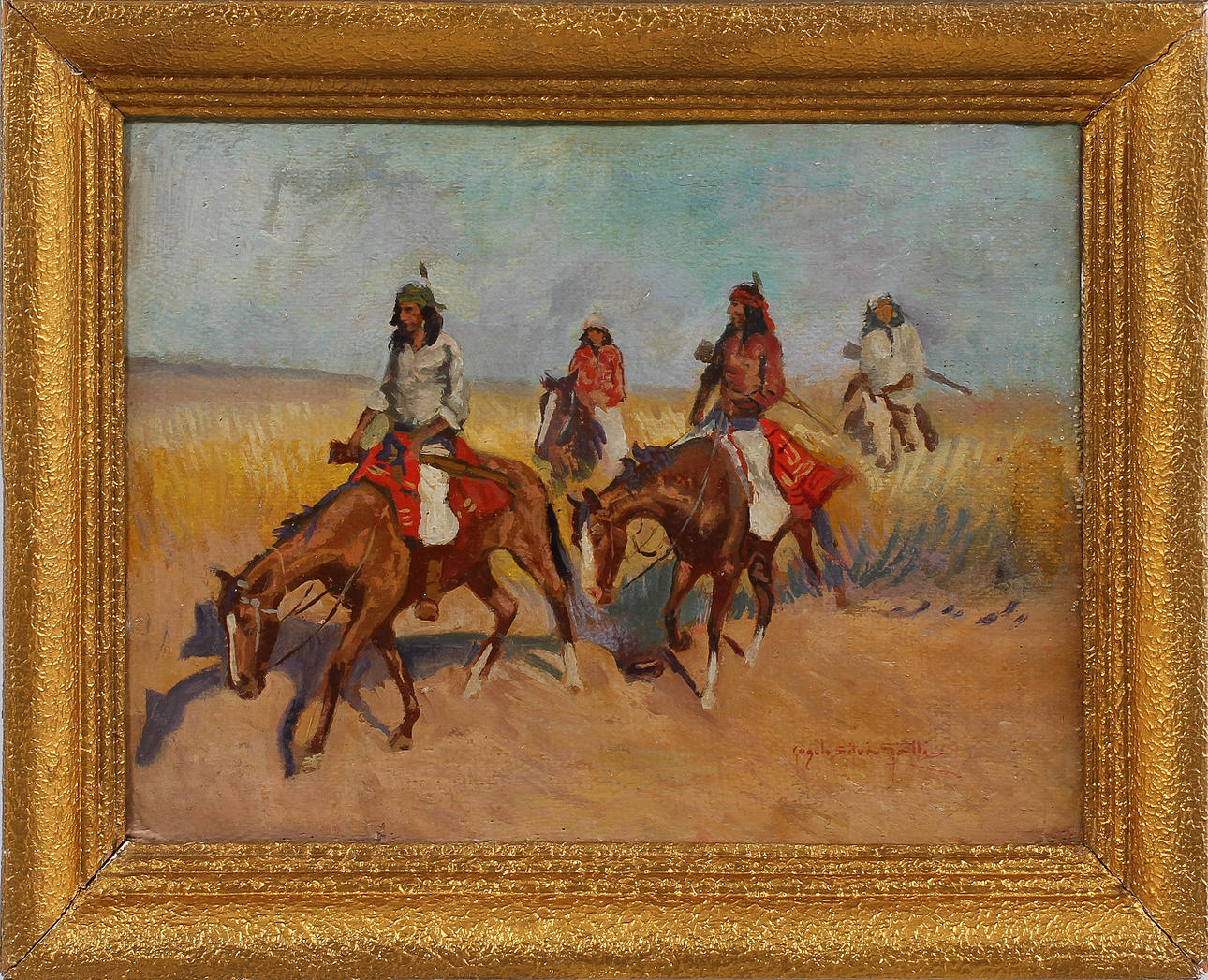 ANGELO SILVIO GALLI. Oil on canvas, signed.