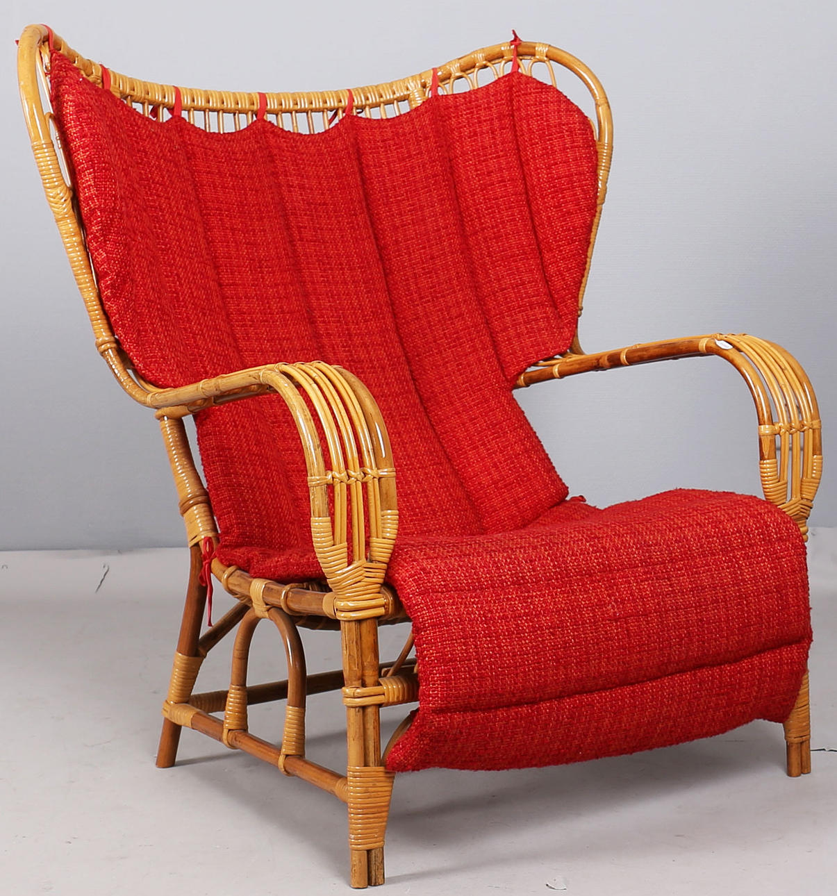 FÅTÖLJ, rotting, 1950/60-tal.