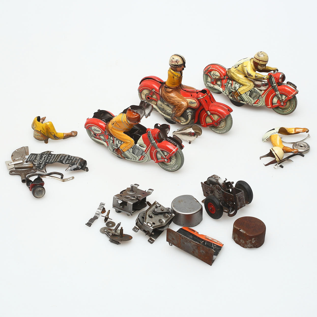 SCHUCO 3 motorcykler som reservedele.