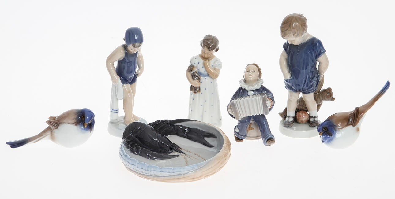 FIGURINER, 7 st, Bing & Gröndahl och Royal Copenhagen.