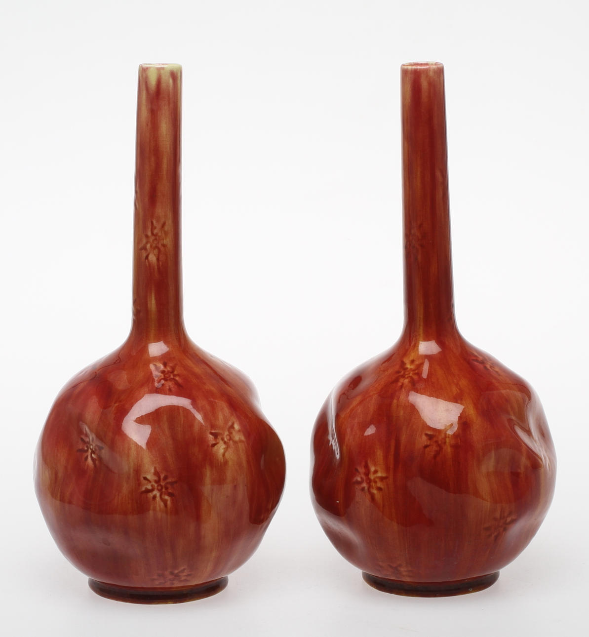 VASER, ett par, flintgods, möjligen Alf Wallander, Rörstrand, 1900-talets första hälft.