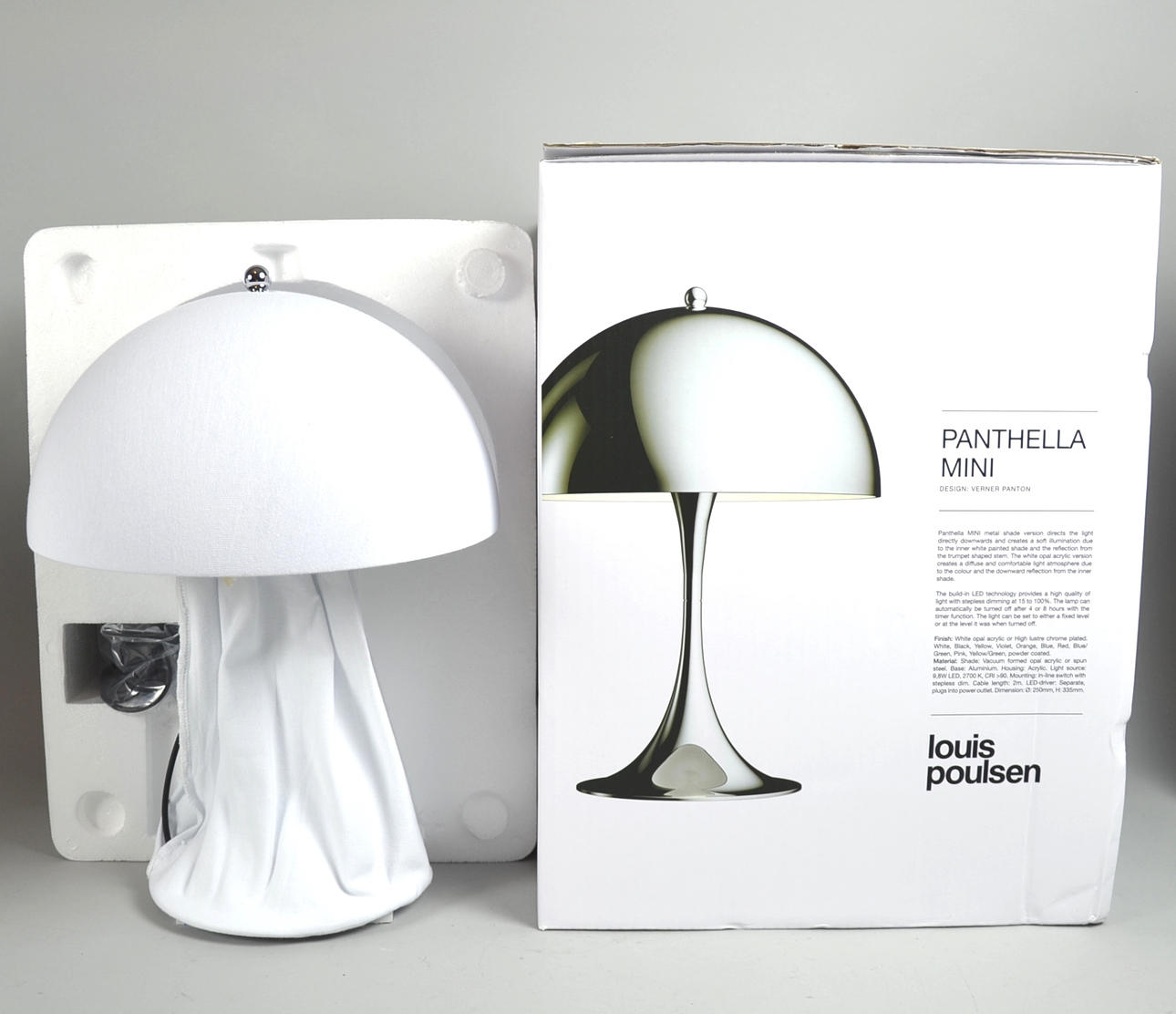 VERNER PANTON. PANTHELLA MINI HIGH POLISH CHROME.