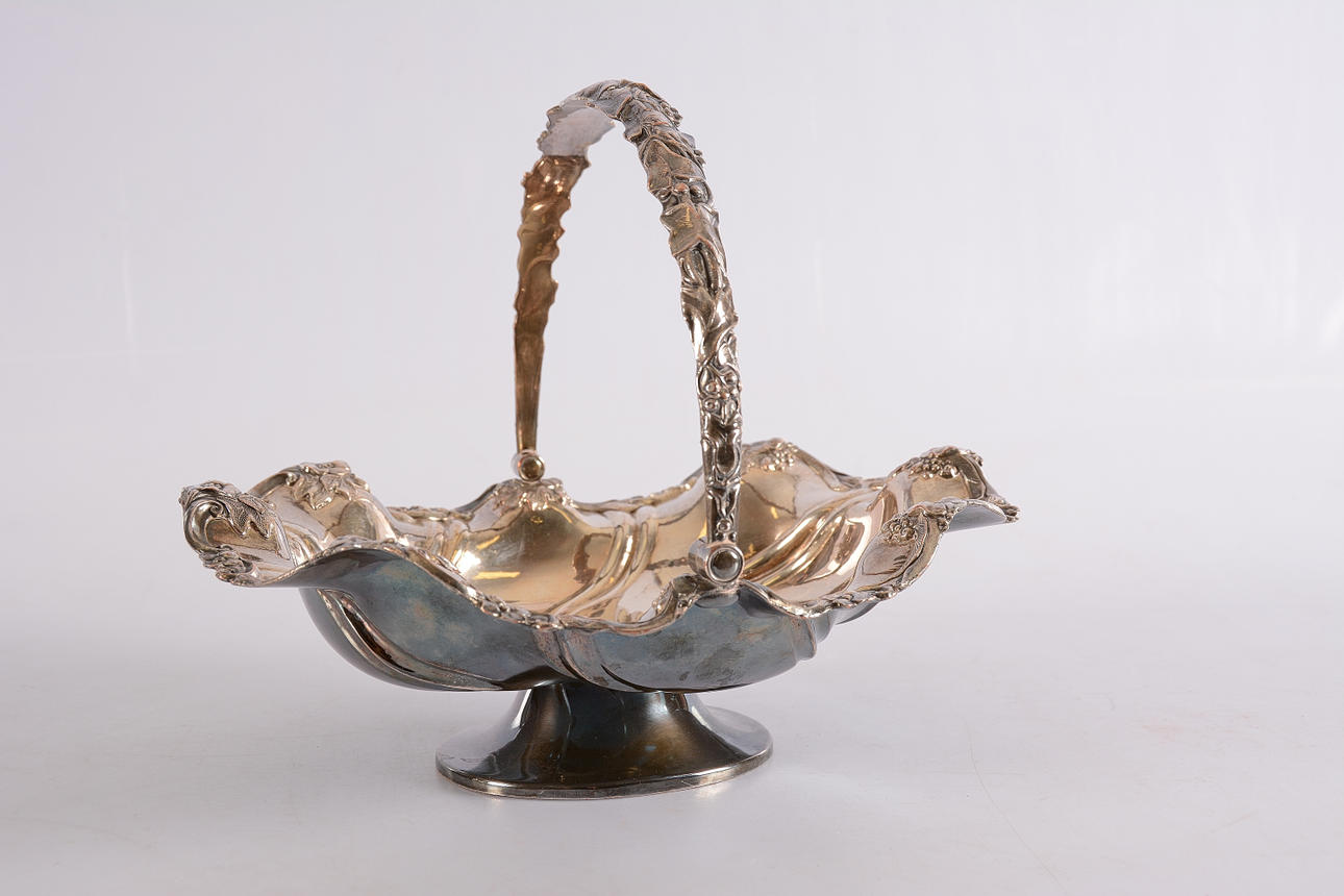 FRUKTSKÅL, nysilver, 1900-tal.