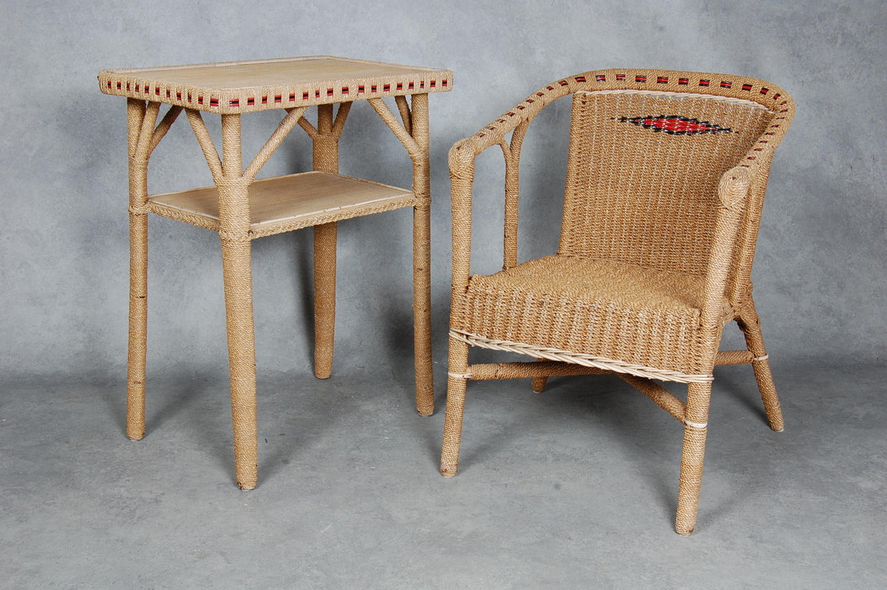 KORGMÖBLEMANG, 2 delar, 1930-tal.