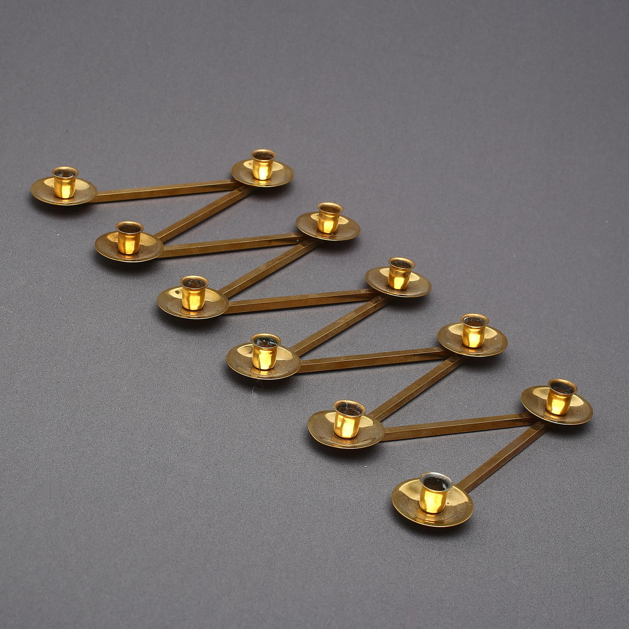 CANDLEHOLDER, brass, so-called "Margareta loop", 1900s.
