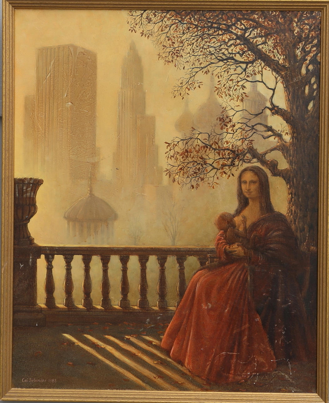 CAI SELANDER, "October", oil on canvas, signed and dated 83.