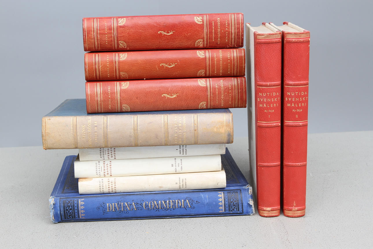 BÖCKER, 10 st, konst och litteratur.