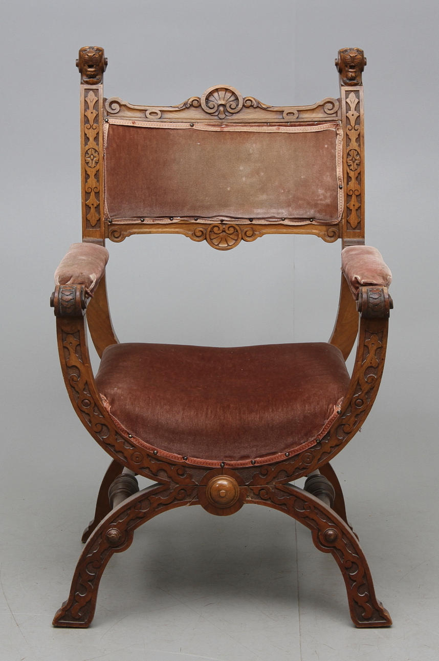 KARMSTOL, ek, Nyrenässans.