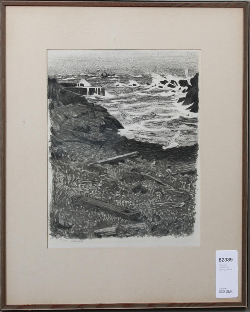 ROLAND SVENSSON. Stormig havsvik.