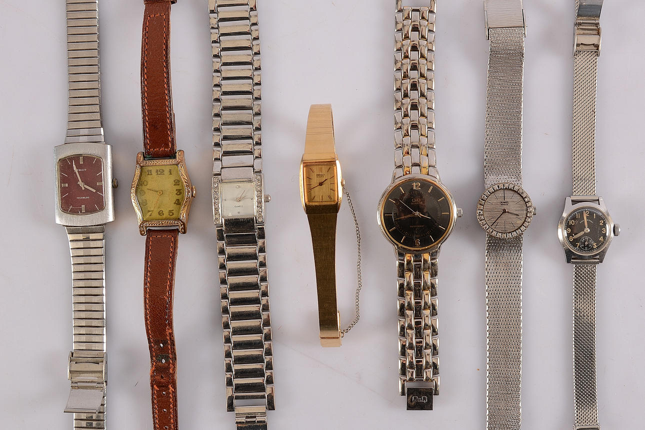 ARMBANDSUR, 7 st, bl a Seiko.