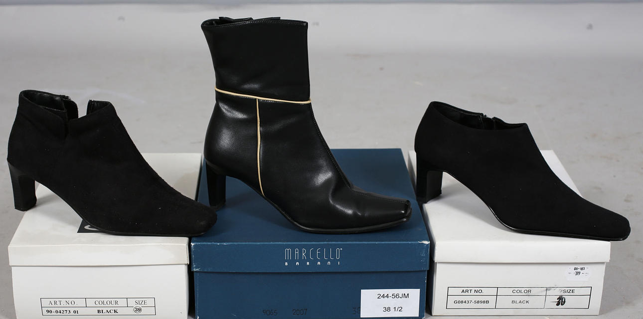 PARTI STÖVLETTER OCH STÖVLAR, 12 par, bla Pertti Palmroth, Gabor, Marcello Barani mfl.