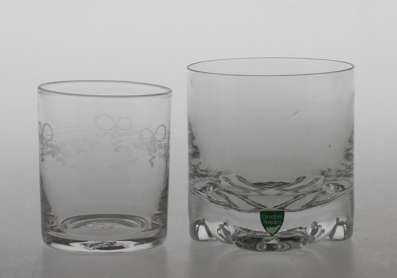 PARTI GLAS, 12 delar, Orrefors samt Reijmyre. 1900-tal.