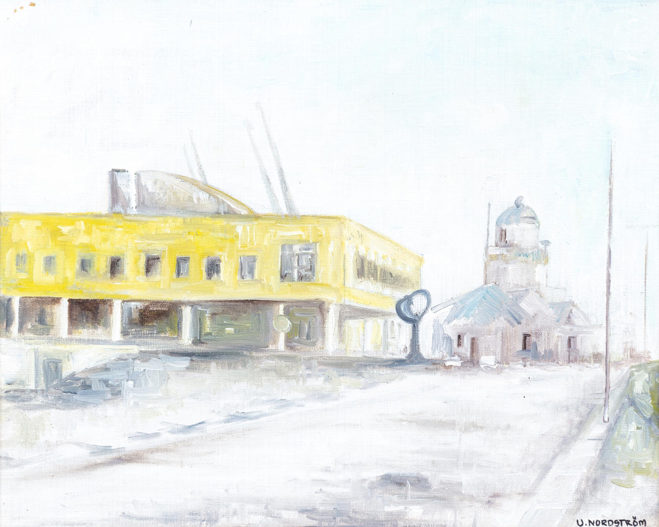 OIDENTIFIERAD KONSTNÄR. Parapet Helsingborg, oil on canvas, signed U. Nordström.