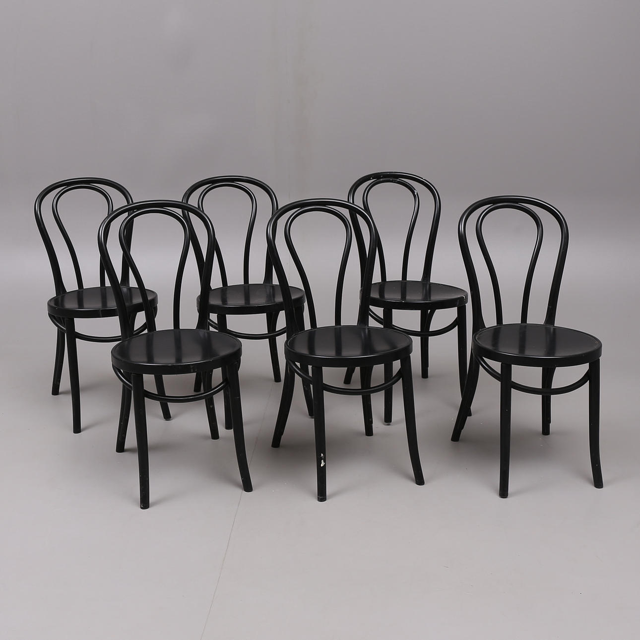 SILLAS, 6 piezas, plástico, modelo Thonet, IKEA.