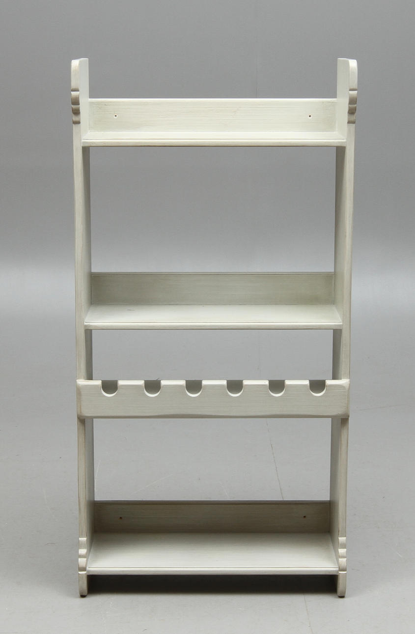 VÄGGHYLLA med vinställ, 1900-tal.