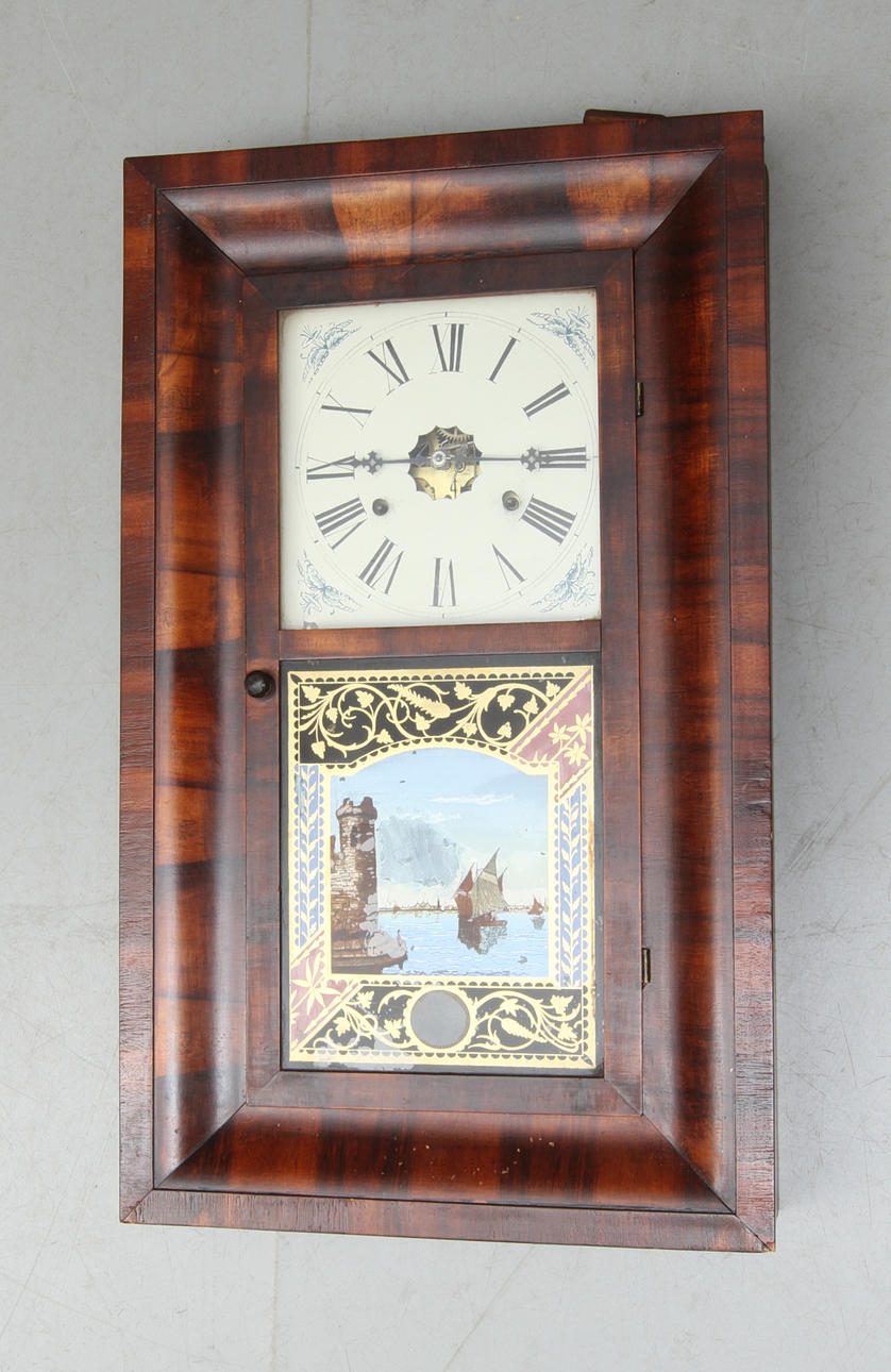 VÄGGUR med kolorerat tryck, 1800-tal.