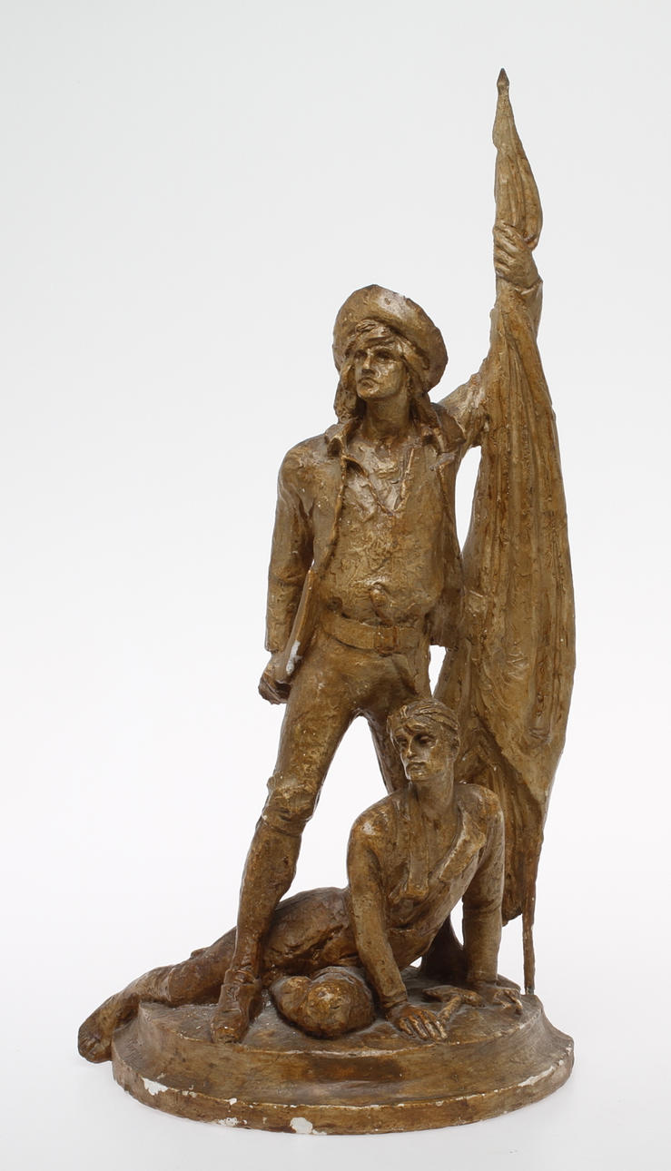 JOHN BÖRJESON. Sculpture, plaster, signed.