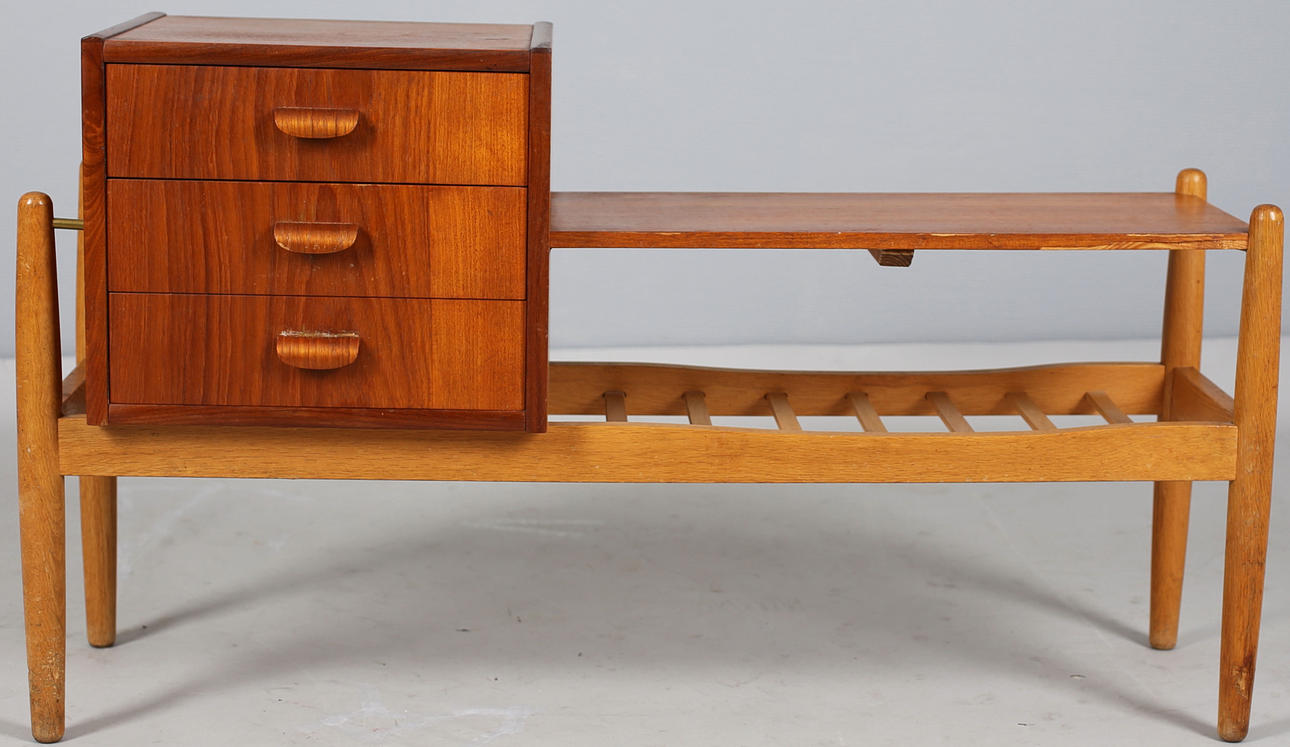 HALLMÖBEL, teakfanér, 1950/60-tal.