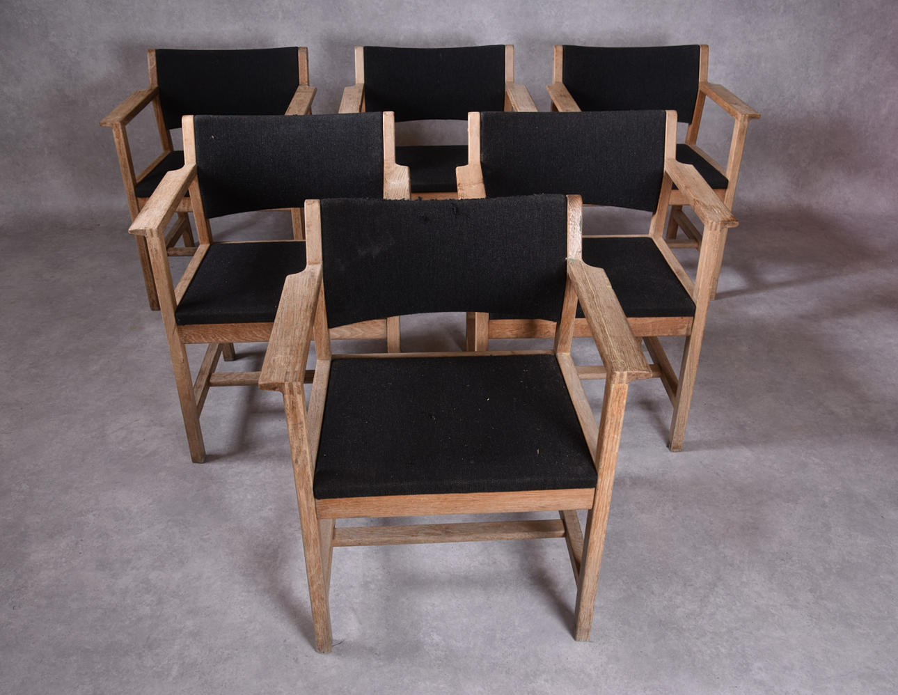 BÖRGE MOGENSEN. 1914-1972, 6 armchairs model BM73.