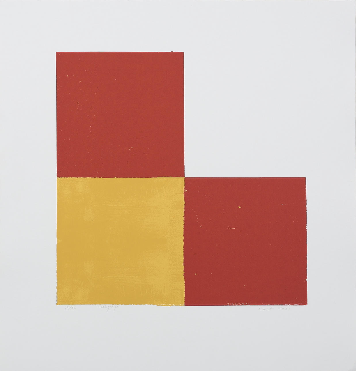 CURT FORS. Komposition. Färgserigrafi. Signerad. 36/50.