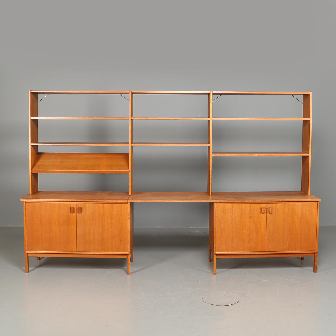 BOKHYLLA teak, 3 sektioner 1960/70-tal.