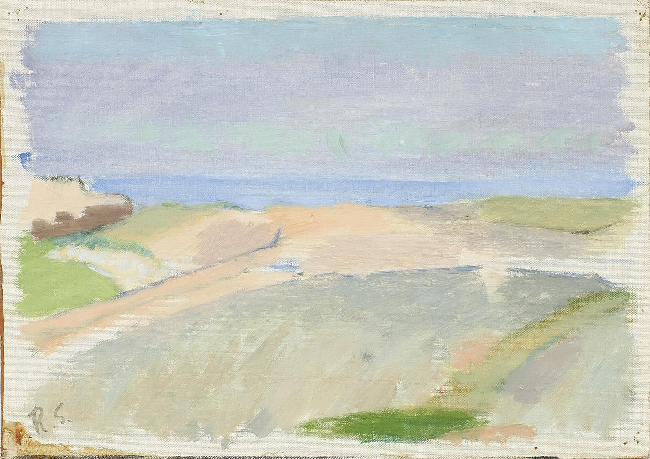 RAGNAR SANDBERG (1902-1972). Vy mot havet. Olja på duk.