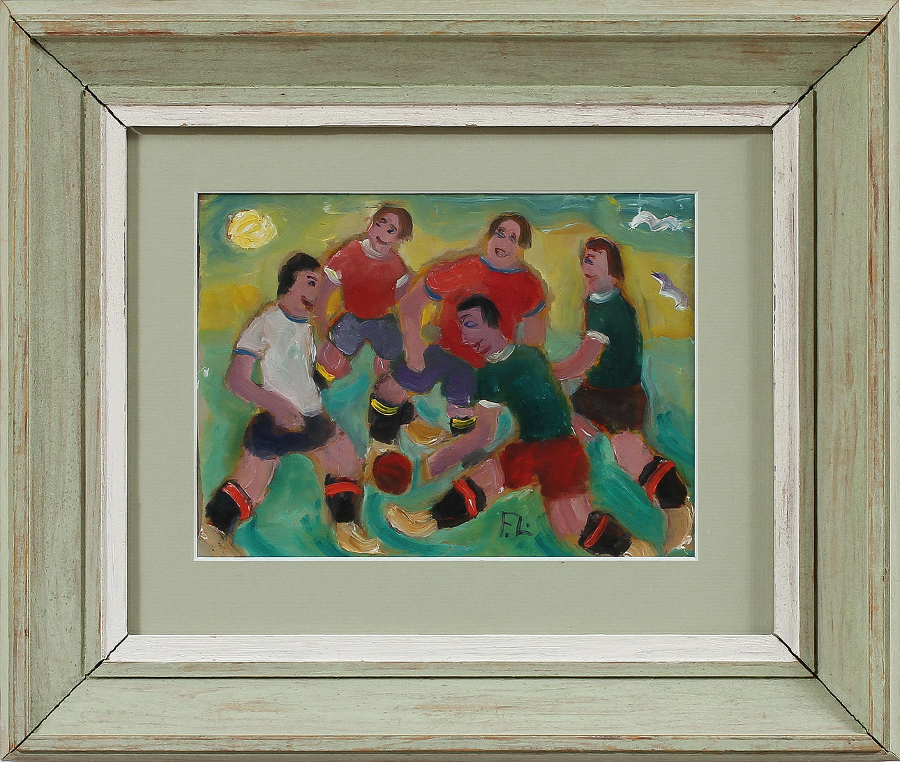 FRANS LARSSON. Blandteknik, signerad.