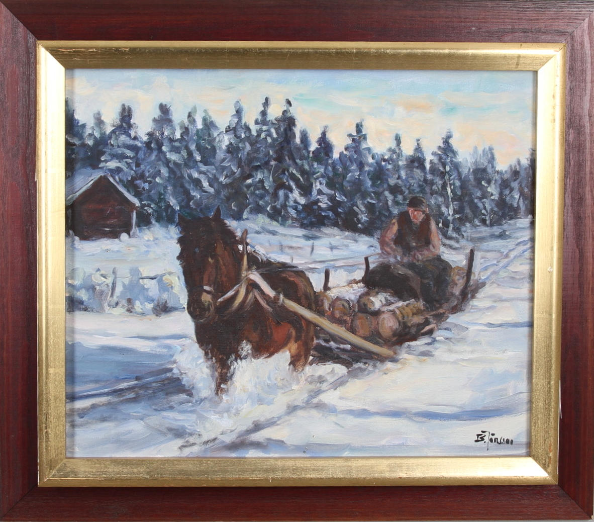 BROR JÖNSSON. Timmerfora i djupsnö.