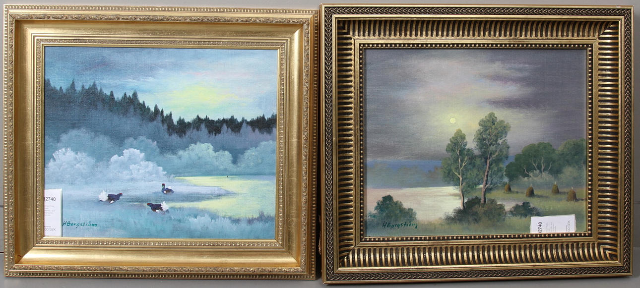 H. BORGSTRÖM. Orrspel Hökensås, samt S Trandgölen, Hökensås.