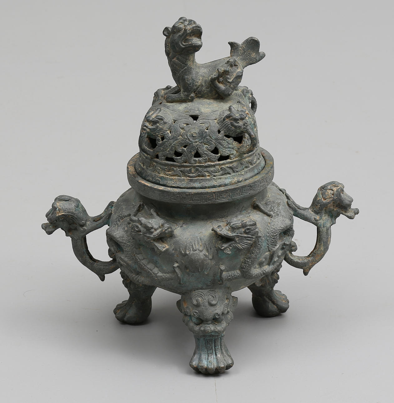 RÖKELSEKAR, brons, troligen 1800-tal, Kina.