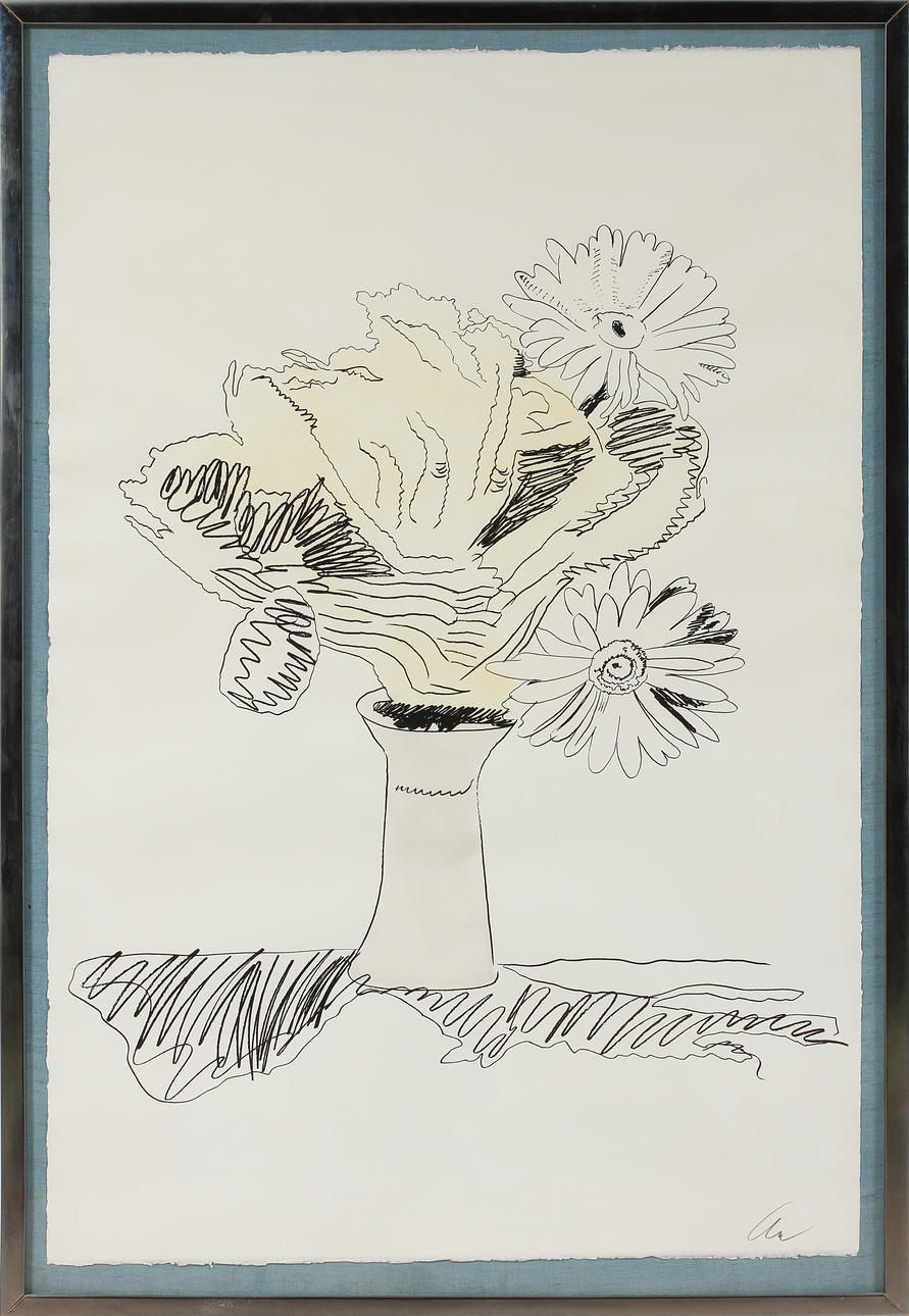 ANDY WARHOL. Flowers (hand colored) färgserigrafi. 1974, signerad AW.