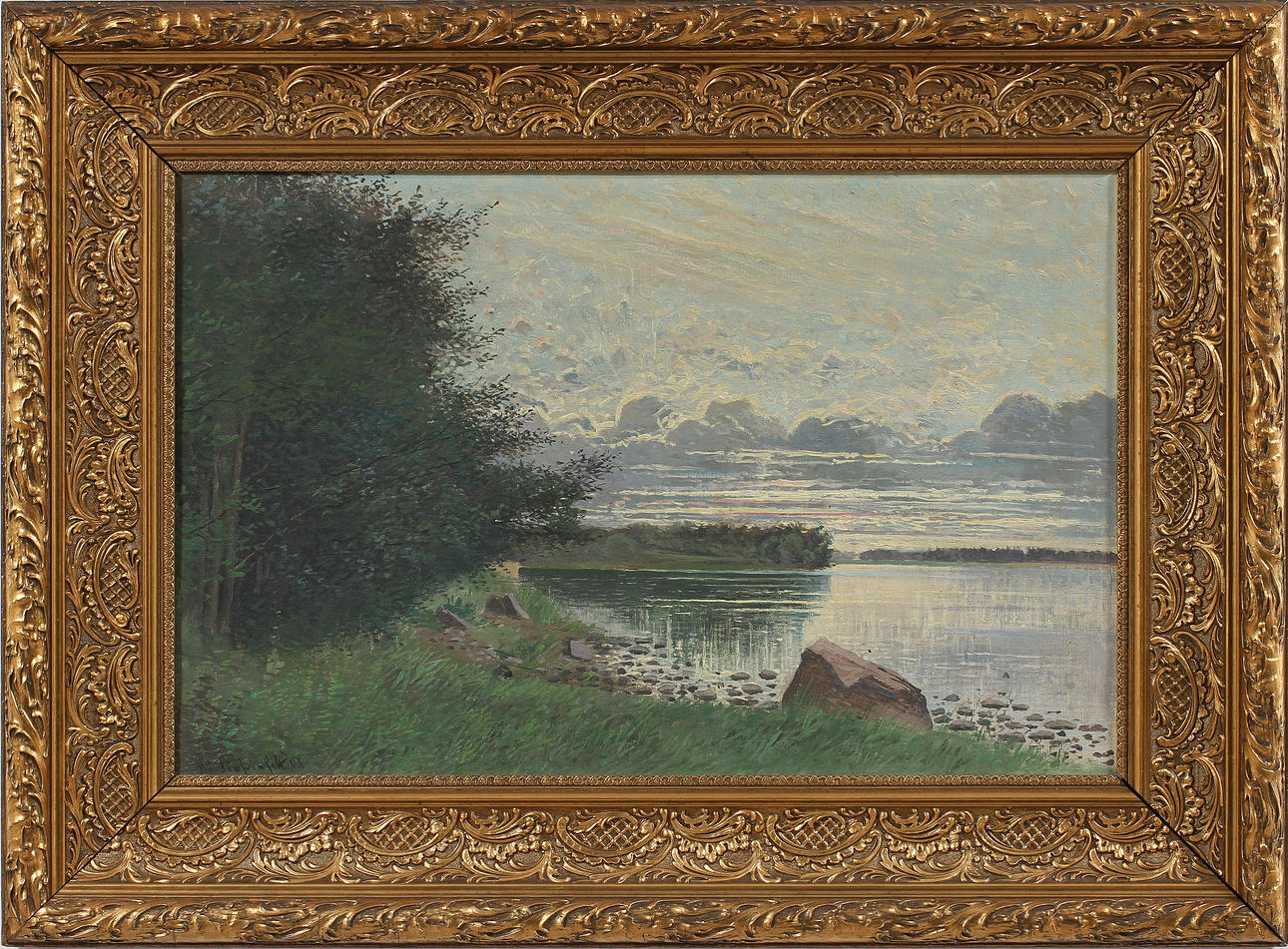 HJALMAR TRAFVENFELT. Olja på duk, signerad 03.