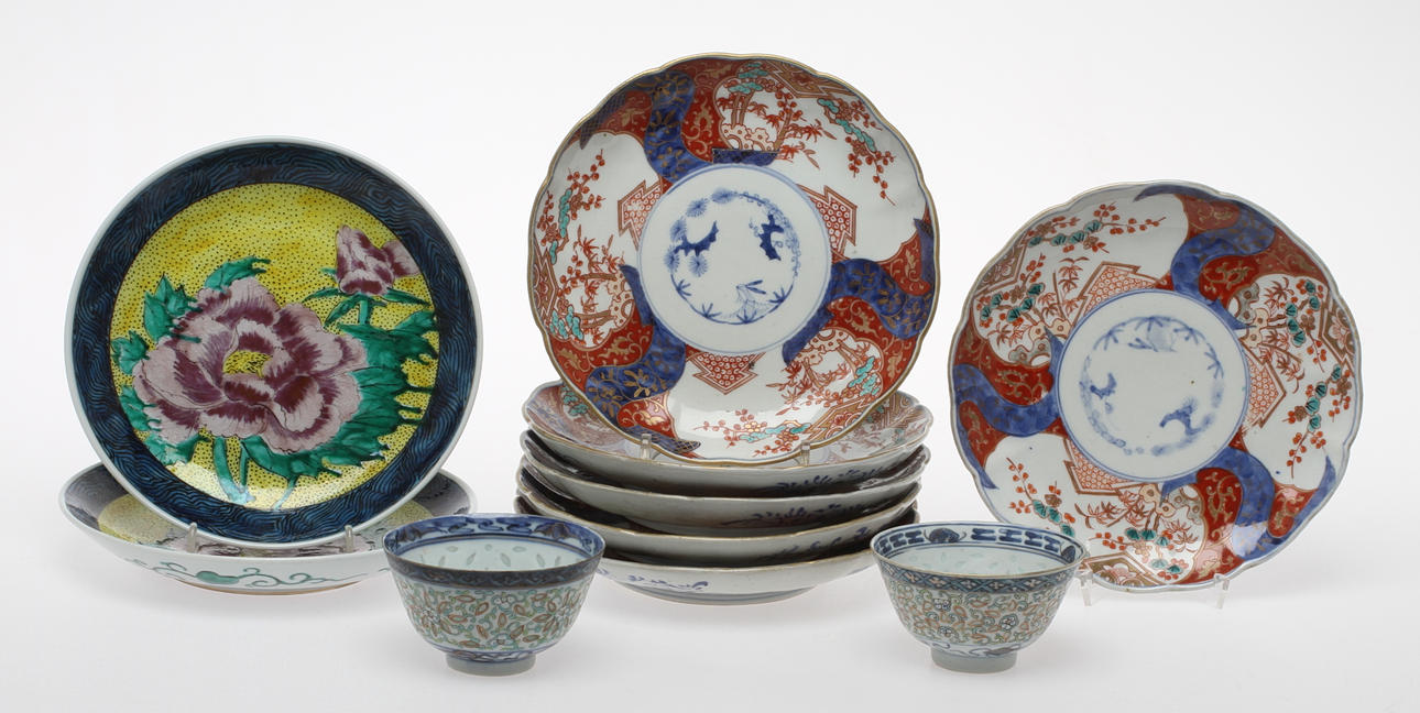 PARTI PORSLIN, 10 delar, orientaliska, 1900-tal.