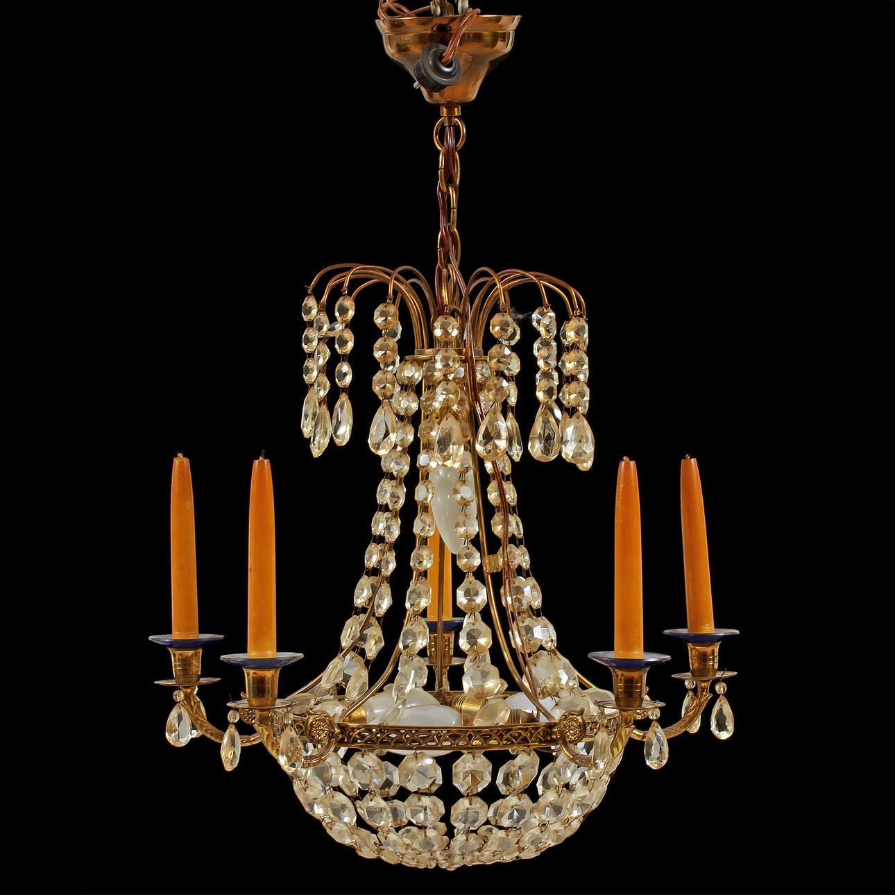 LJUSKRONA, 1900-tal, höjd 45 cm.