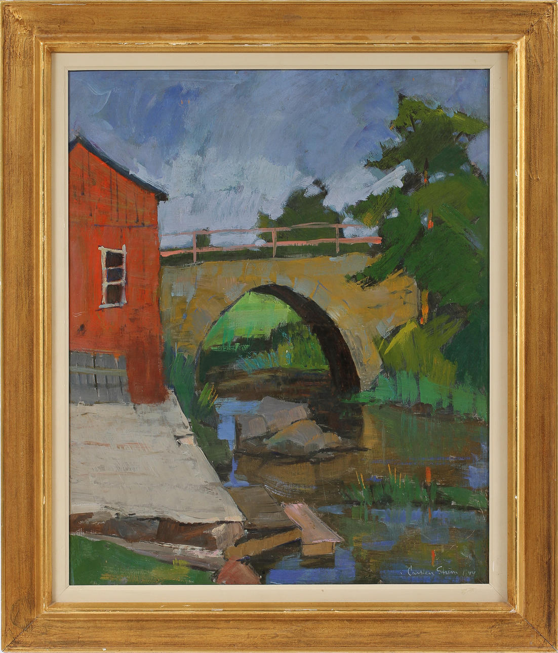 CARSTEN STRÖM. Olja på pannå, signerad och daterad 1977.