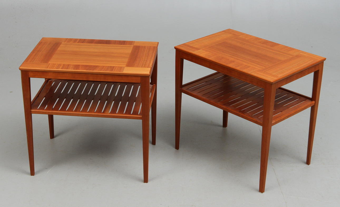 LAMPBORD, 1 par, "Wetter", design Carl Malmsten, Möbelsnickare Erik Johansson.