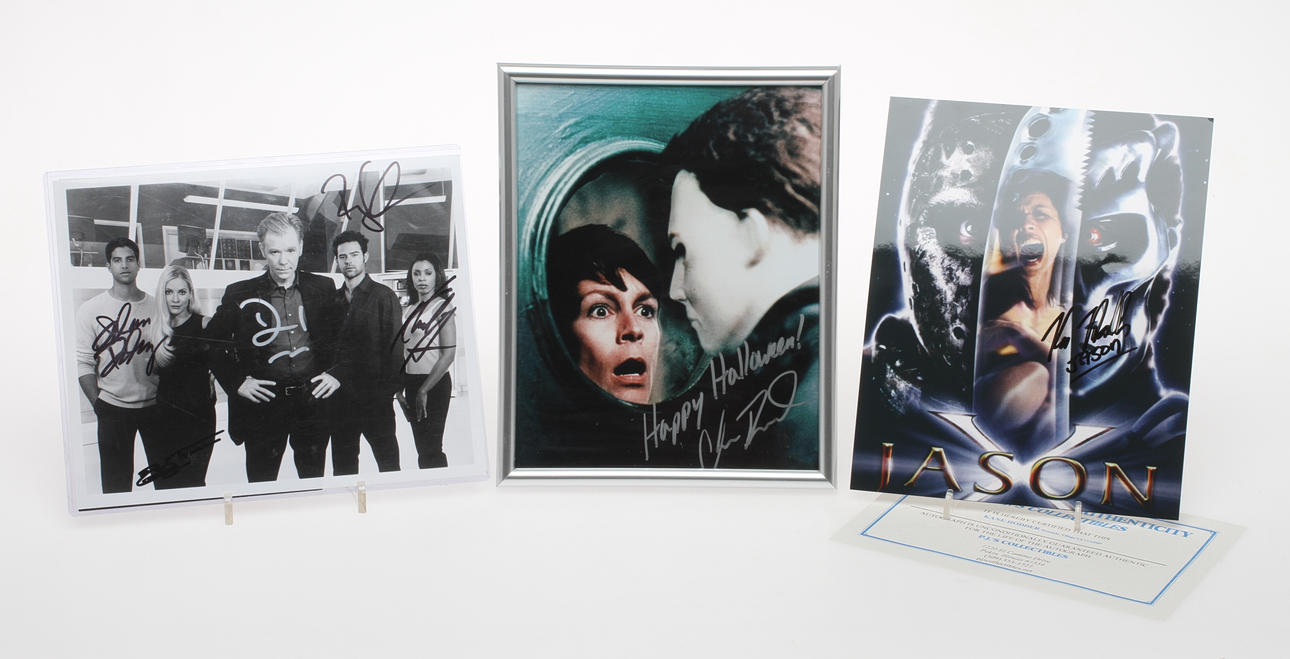 AUTOGRAFER 7 st, "CSI Miami", "Michael Myers" samt "Jason Voorhees".