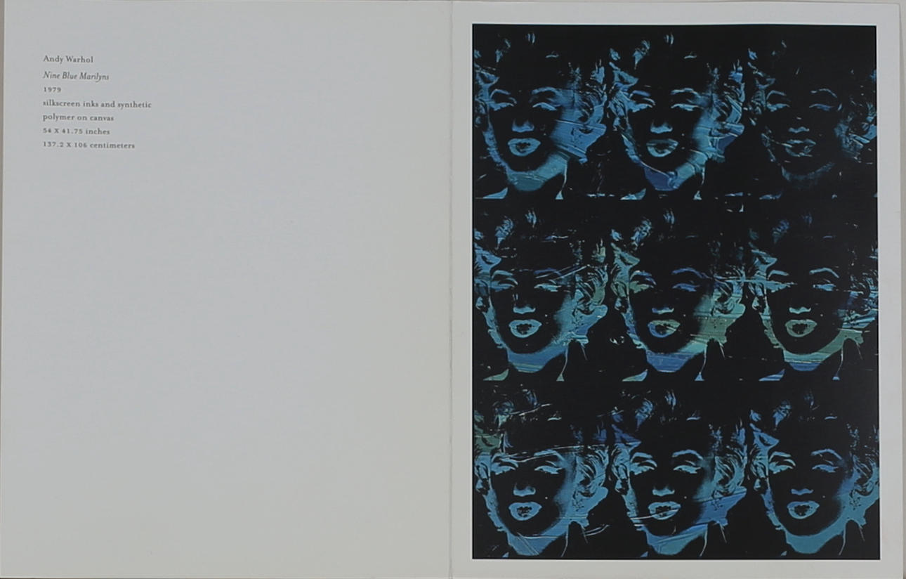 ANDY WARHOL. EFTER. "Nine blue Marilyns".