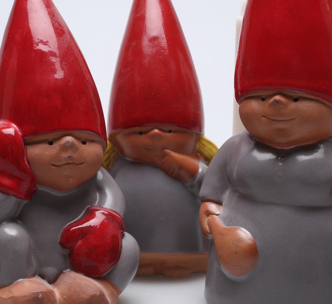 LJUSSTAKAR, 3 st, keramik, Lisa Larson design.