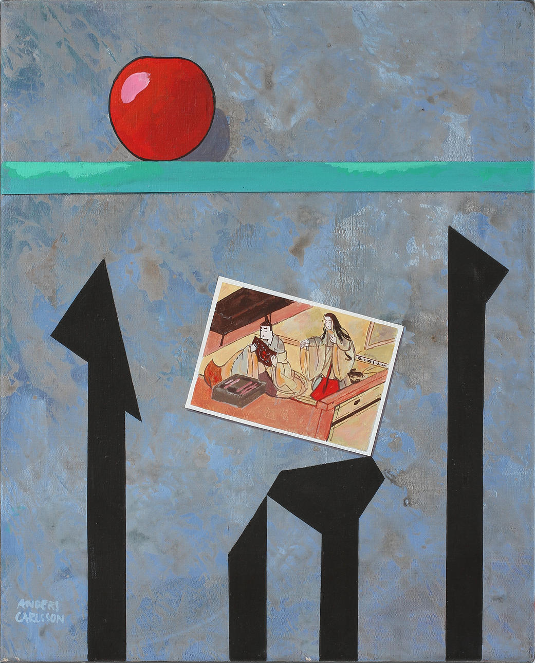 ANDERS CARLSSON. Acryl på duk, signerad.